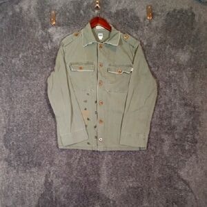 Love Live Rovk By Junk Food Green Military Style Jacket Womens Large